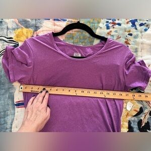 32 DEGREES COOL L Quick Dry Active Performance Tee Top NWT Heather Violet
